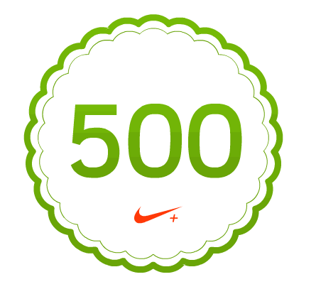 I ran 500 miles @ Nike+